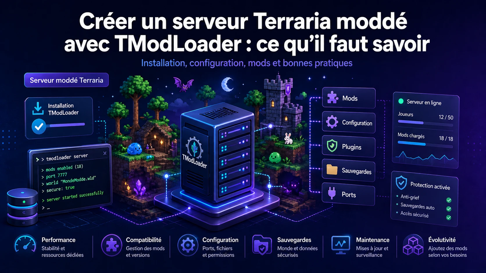 Guide HostyPop Terraria : Créer un serveur Terraria moddé avec TModLoader
